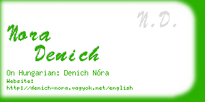 nora denich business card